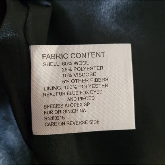 Henig Furs Rust Ochre Burnt Orange Wool Blend Foat with Genuine Fox Collar 4 6 - Picture 11 of 11